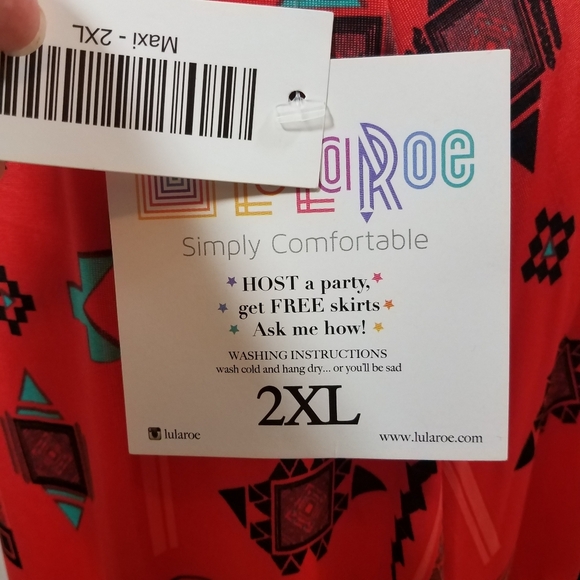 Lularoe Simply Comfortable Aztec Maxi Skirt 2XL - Picture 4 of 10